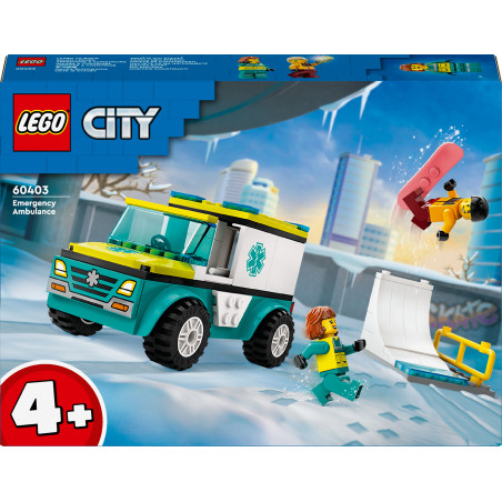 LEGO City 60403 - Rettungswagen und Snowboarder