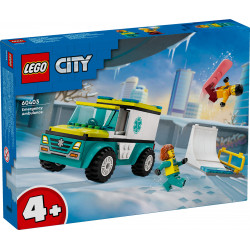 LEGO City 60403 - Rettungswagen und Snowboarder