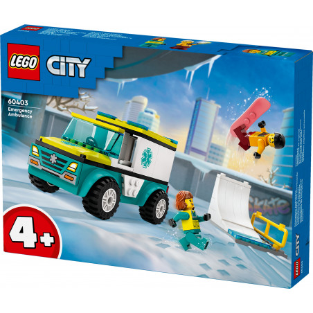 LEGO City 60403 - Rettungswagen und Snowboarder