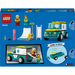 LEGO City 60403 - Rettungswagen und Snowboarder