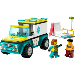 LEGO City 60403 - Rettungswagen und Snowboarder