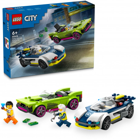 LEGO City 60415 - Verfolgungsjagd mit Polizeiauto und Muscle Car