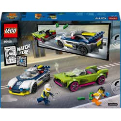 LEGO City 60415 - Verfolgungsjagd mit Polizeiauto und Muscle Car