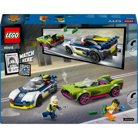 LEGO City 60415 - Verfolgungsjagd mit Polizeiauto und Muscle Car