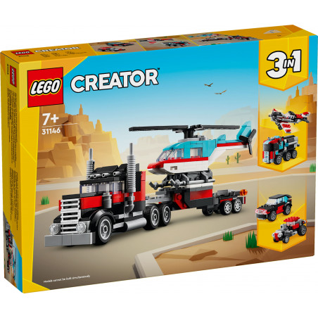 LEGO Creator 31146 - Tieflader mit Hubschrauber