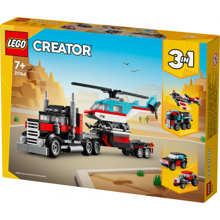 LEGO Creator 31146 - Tieflader mit Hubschrauber