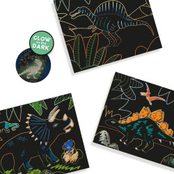 SES Creative - Glow in the Dark Kratzbilder - Dinosaurier SES Creative - Glow in the Dark Kratzbilder - Dinosaurier