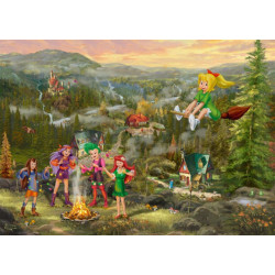 Schmidt Spiele - Thomas Kinkade - Bibi Blocksberg - Junghexentreffen, 1000 Teile