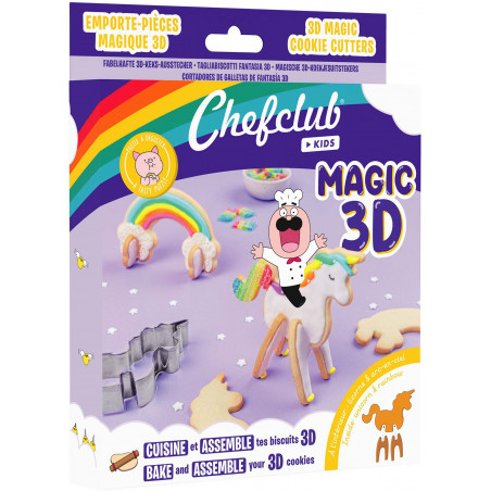 Chefclub Kids - Ausstecher - Einhorn & Regenbogen Magic 3D