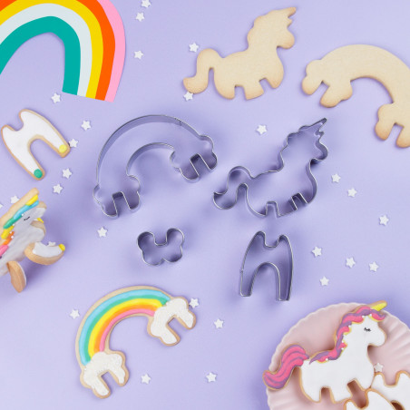 Chefclub Kids - Ausstecher - Einhorn & Regenbogen Magic 3D
