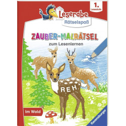 Ravensburger - Leserabe Rätselspaß Zauber-Malrätsel zum Lesenlernen: Im Wald (1. Lesestufe)