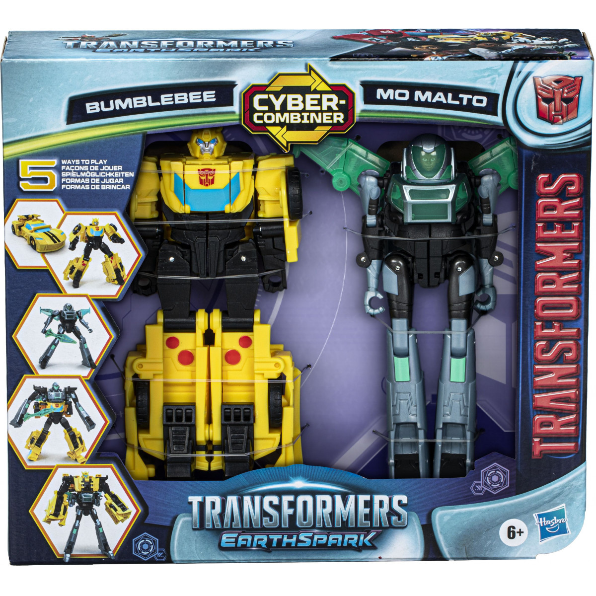 Hasbro - Transformers - EarthSpark Cyber-Combiner Bumblebee und Mo Malto