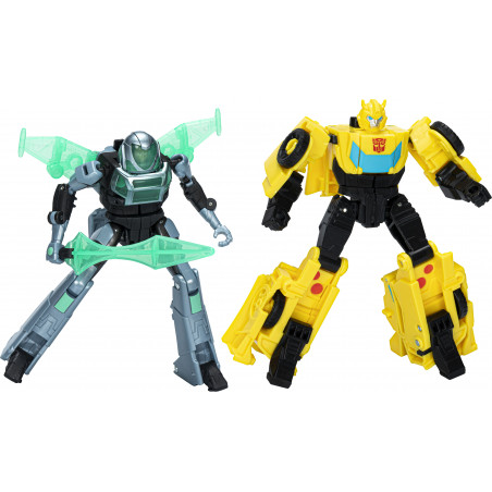 Hasbro - Transformers - EarthSpark Cyber-Combiner Bumblebee und Mo Malto