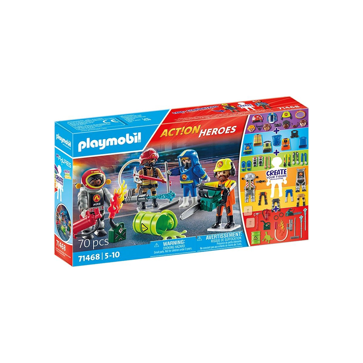 PLAYMOBIL 71468 - Action Heroes - My Figures: Feuerwehr