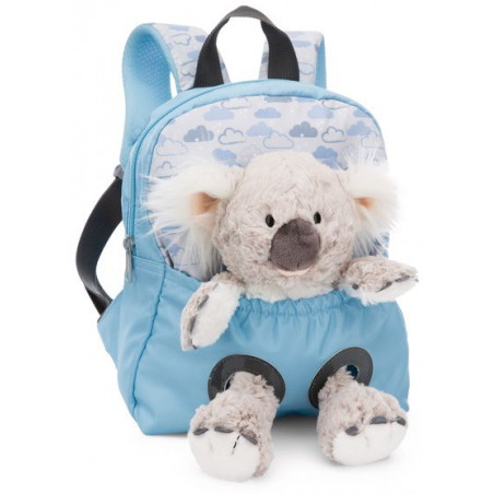 NICI - Travel Friends - Rucksack mit Plüschtier 21x26cm Koala 25cm hellblau