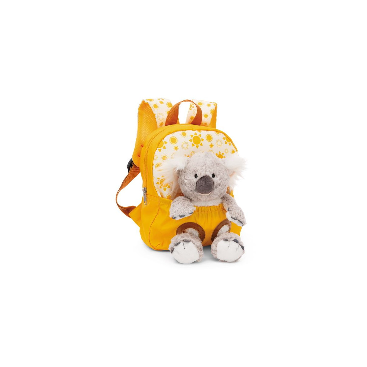 NICI - Travel Friends - Rucksack mit Plüschtier 21x26cm Koala 25cm gelb