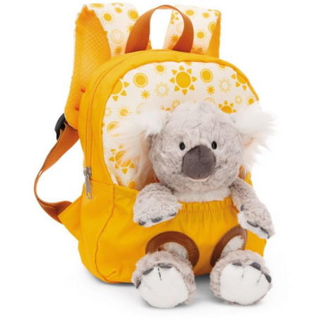 NICI - Travel Friends - Rucksack mit Plüschtier 21x26cm Koala 25cm gelb