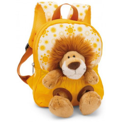 NICI - Travel Friends - Rucksack mit Plüschtier 21x26cm Löwe 25cm gelb