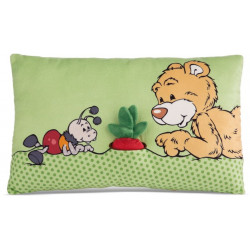 NICI - Mielo & Friends - Green - Kissen Bär Mielo mit 2-D Radieschen 43x25cm