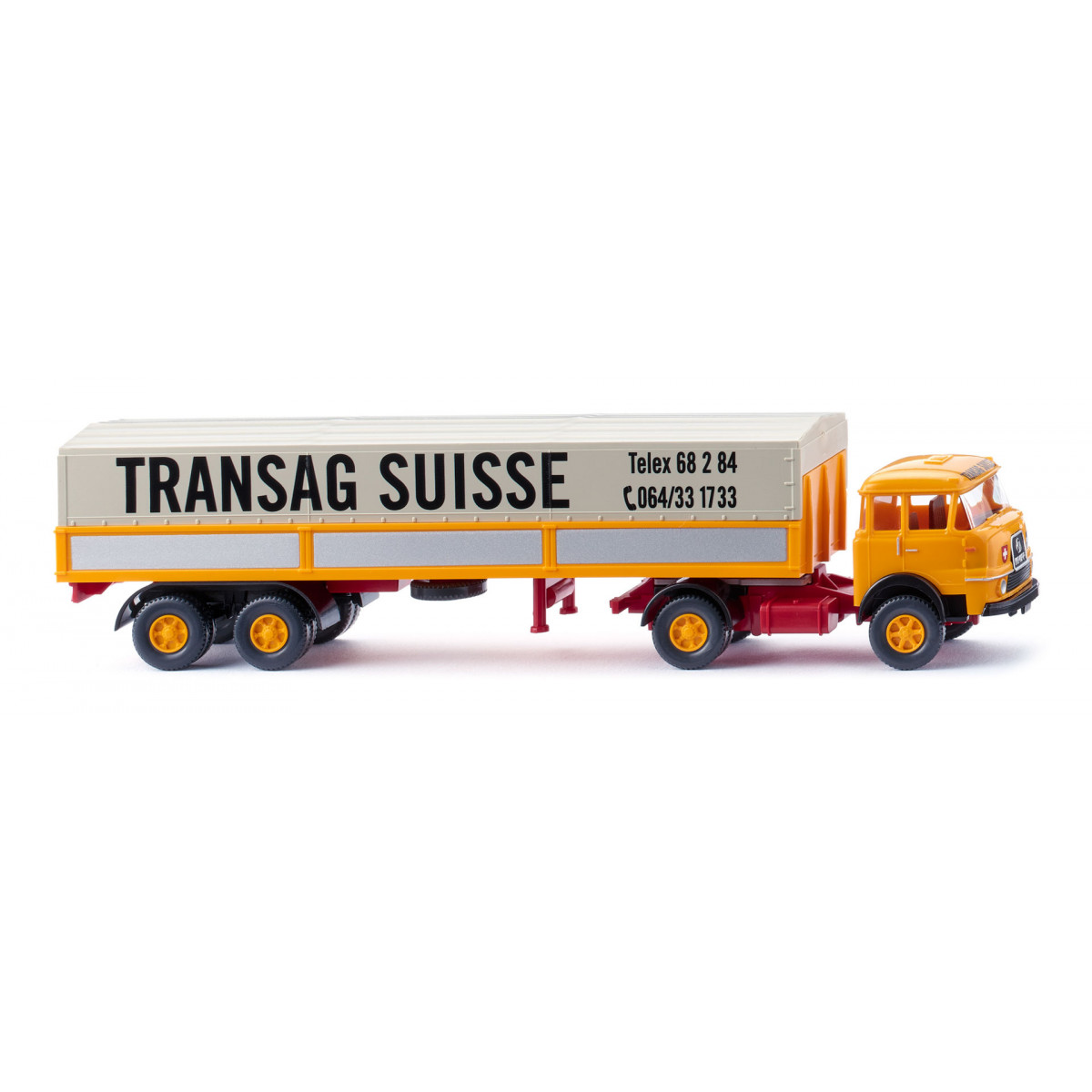 Wiking - Pritschensattelzug (Krupp 806) "Transag Suisse"
