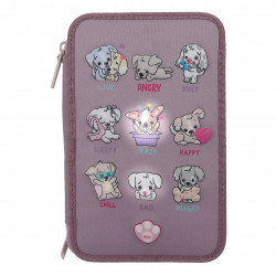 Depesche - TOPModel 3 Fach Federtasche LED Hunde Stimmungsbarometer