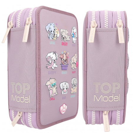 Depesche - TOPModel 3 Fach Federtasche LED Hunde Stimmungsbarometer