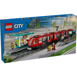 LEGO City 60423 - Straßenbahn mit Haltestelle