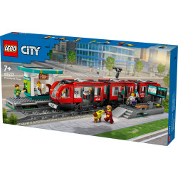 LEGO City 60423 - Straßenbahn mit Haltestelle