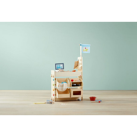 HABA - Creative Play 3in1 - Küche, Kaufladen & Werkstatt