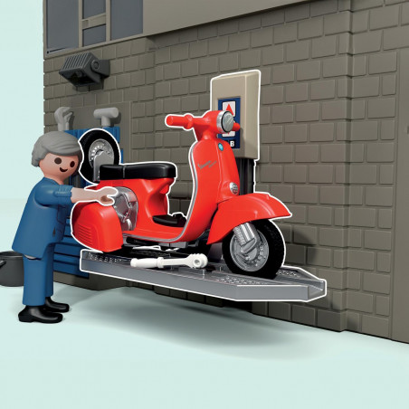 PLAYMOBIL - 60s Vespa Garage PLAYMOBIL - 60s Vespa Garage
