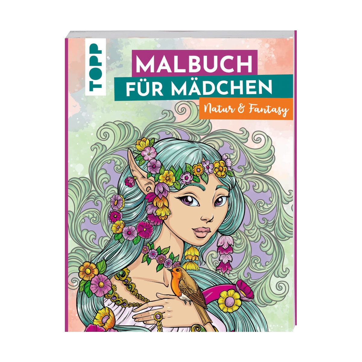 Malbuch für Mädchen Natur & Fantasy