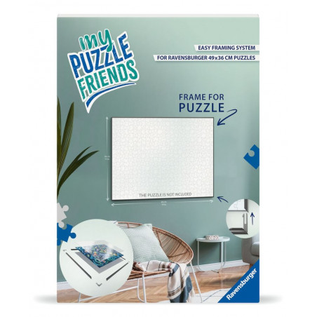 Puzzle-Rahmen weiß 500 Teile, Format 50 x 37 cm