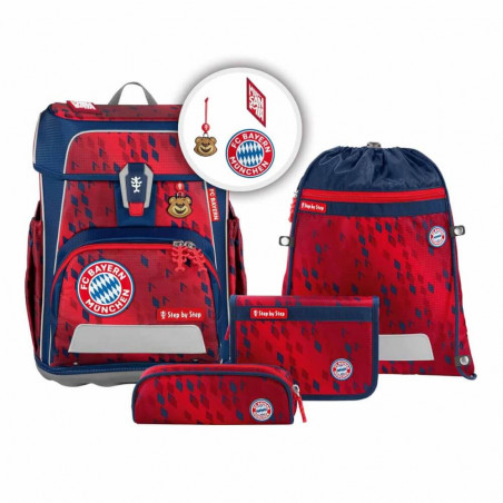 CLOUD FC Bayern Schulranzen-Set Mia san Mia, 5-teilig