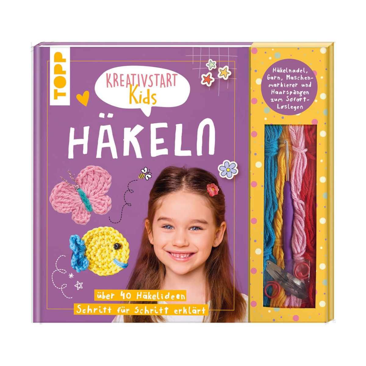 Kreativstart Kids Häkeln. Anleitungsbuch und Material