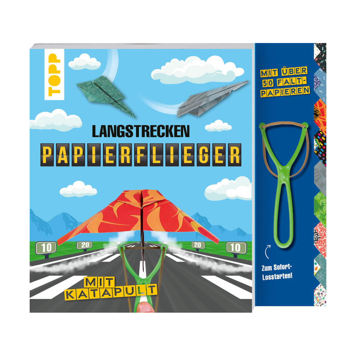 Langstrecken-Papierflieger mit Katapult