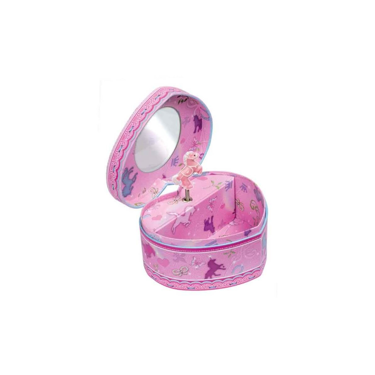 Spieluhr Herz pink Einhorn