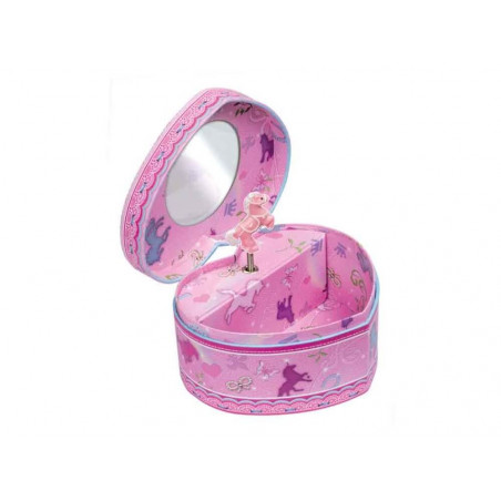 Spieluhr Herz pink Einhorn