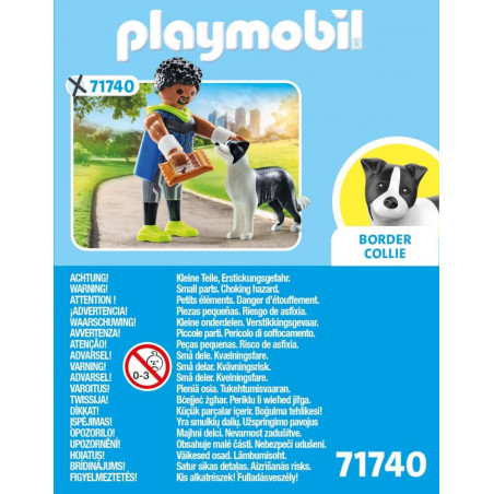 Jogger mit Border Collie
