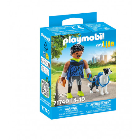 Jogger mit Border Collie