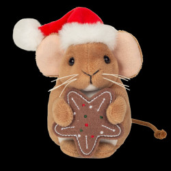 Weihnachtsmaus mit Keks 11 cm