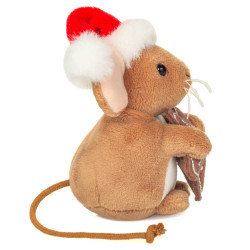 Weihnachtsmaus mit Keks 11 cm