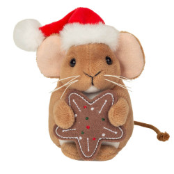 Weihnachtsmaus mit Keks 11 cm