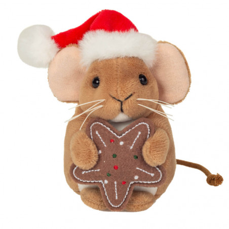 Weihnachtsmaus mit Keks 11 cm
