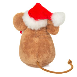 Weihnachtsmaus mit Zuckerstange 11 cm