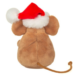 Weihnachtsmaus mit Kranz 11 cm