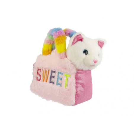 Cutie-Handtasche mit Katze weiß (2)