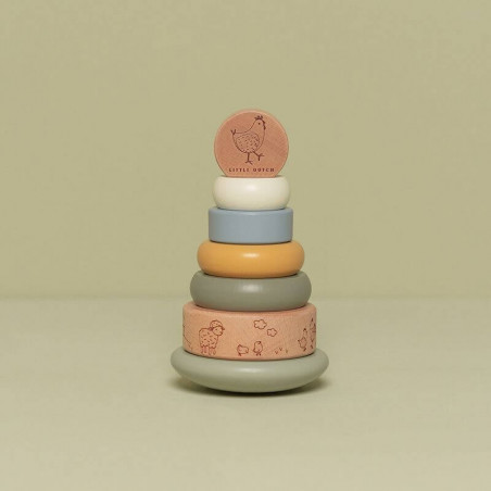 Stapelturm mit Ringen Little Farm | Little Dutch