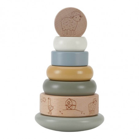 Stapelturm mit Ringen Little Farm | Little Dutch