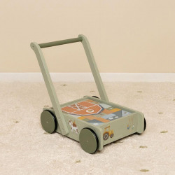 Wagen mit Bauklötzen Little Farm | Little Dutch