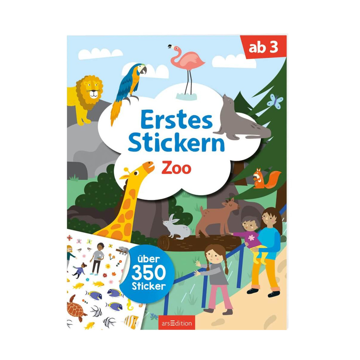 Erstes Stickern: Zoo